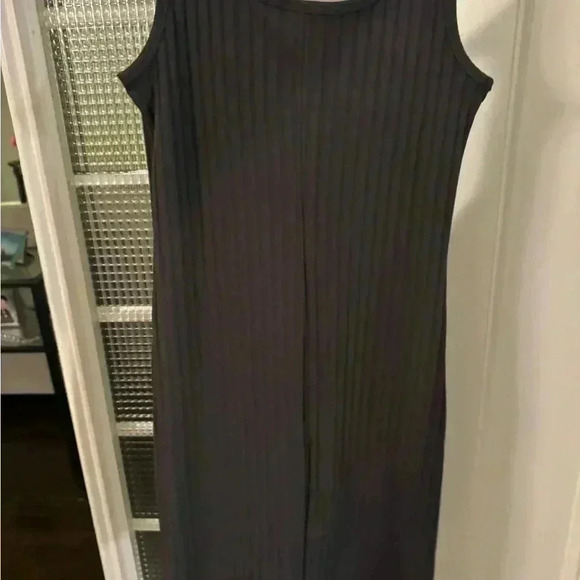 Old Navy charcoal gray ribbed fitted tank dress size medium - Picture 4 of 8